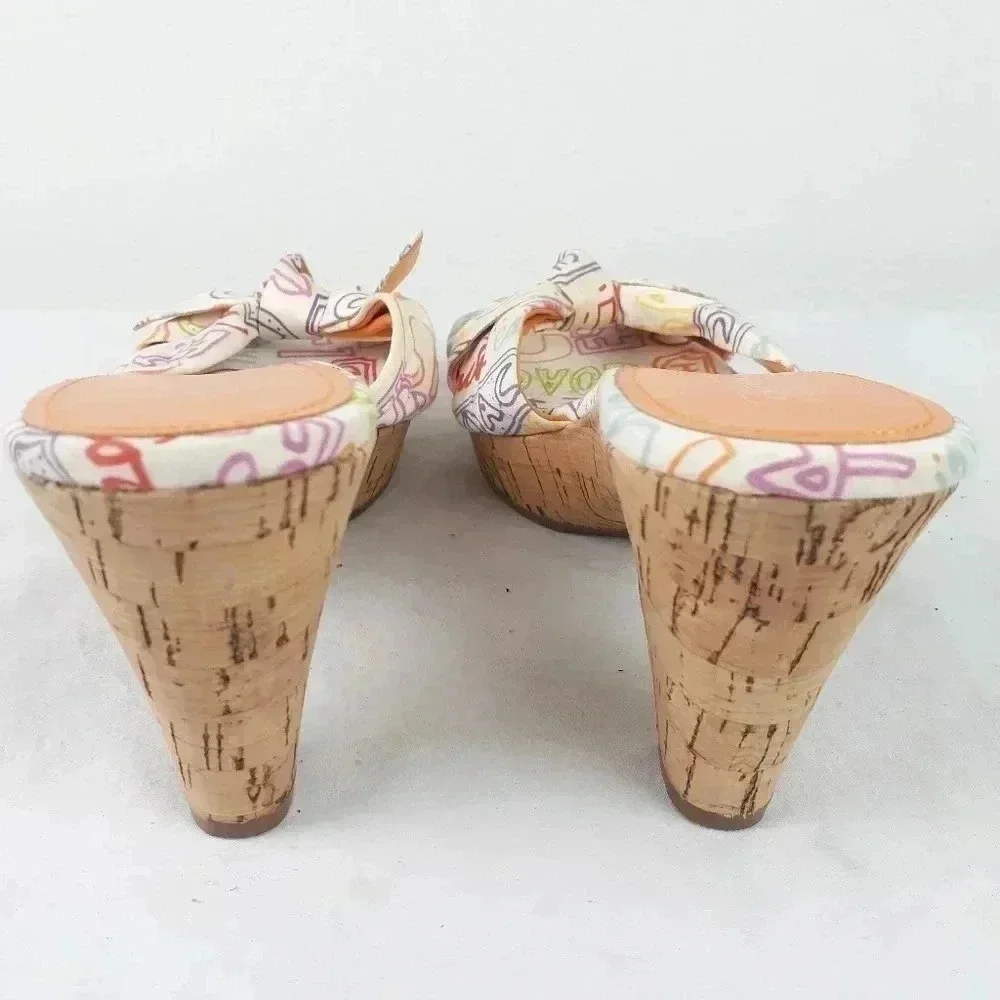 Coach Kork open toe heels Size 6.5 - Picture 6 of 8
